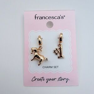Francesca’s Charm Bar GOAT + #1 Gold Charm Set | NEW | Closing Sale